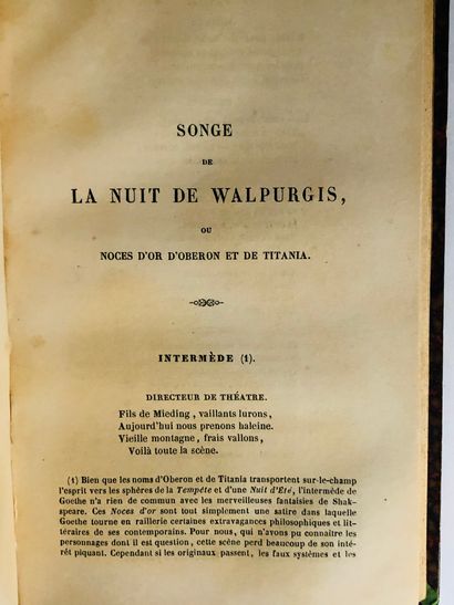 Blaze M. Henri / Goethe. Le Faust.

Edité à Paris, Chez Charpentier, en 1842. Traduction...