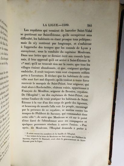 Bernard Aug. Les D’Urfé souvenirs historiques et littéraires du Forez au XVI e siècle...