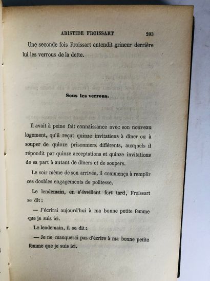 Gozlan L. Aristide Froissart

Edité à Paris chez Librairie Nouvelle en 1860.

De...