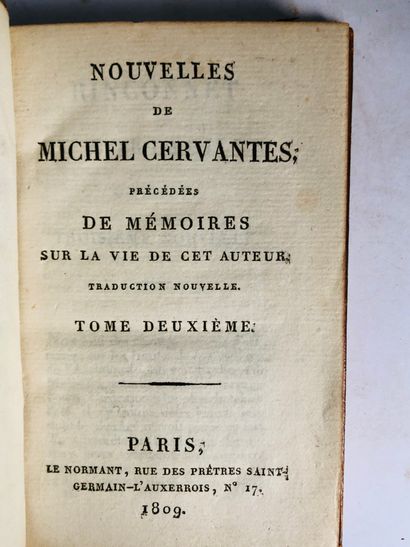 Cervantes Michel Nouvelles de Michel Cervantès , Précédées de Mémoires sur la vie...