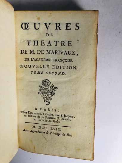 Marivaux, M. de Marivaux Oeuvres de Theatre de Marivaux, de l’académie françoise.

Avec...