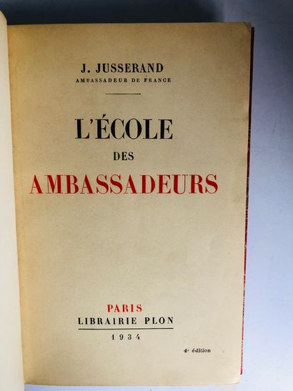 Jusserand J. L’Ecole des Ambassadeurs

Edité à Paris chez Plon en 1934.

De format...
