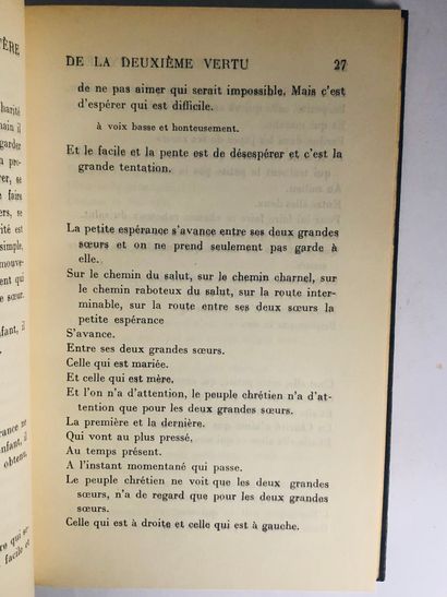 PÉGUY Charles Le Porche du Mystère, de la Deuxième Vertu

Edité chez Gallimard NRF,...