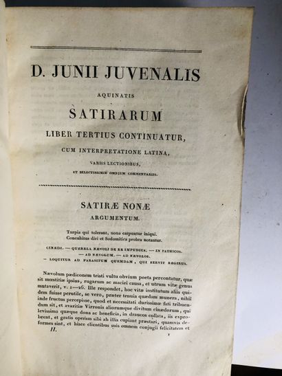 Lemaire N.E. D. Junii Juvenalis Sexdecim Satirae Ad Codices Parisinos Recensitae...