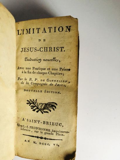 (Thomas a Kempis) Traduction Nouvelle par le R.P. De Gonnelieu. L' Imitation de Jésus...