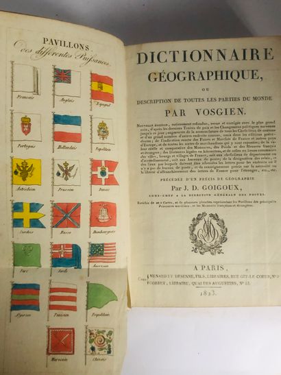 VOSGIEN Dictionnaire Géographique, ou description de toutes les partiesdu Monde

Edité...