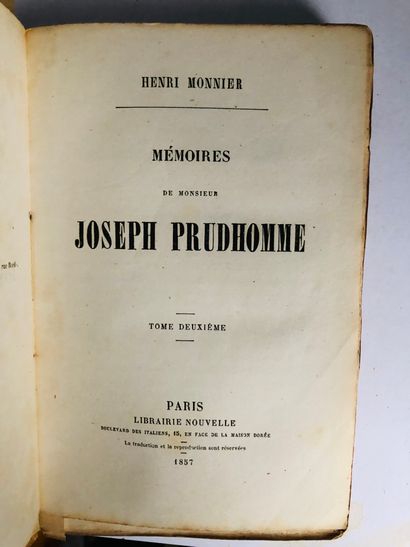 MONNIER HENRI Mémoires de Monsieur Joseph Prudhomme

Edité à Paris, chez Librairie...