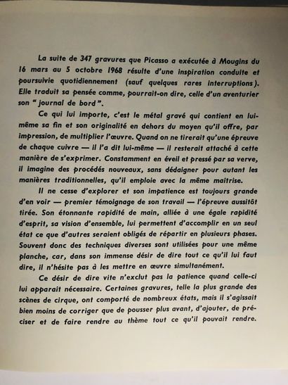 PICASSO 347 gravures 16.3.68 - 5.10.68

Edité à Paris, chez Galerie Louise Leiris,...