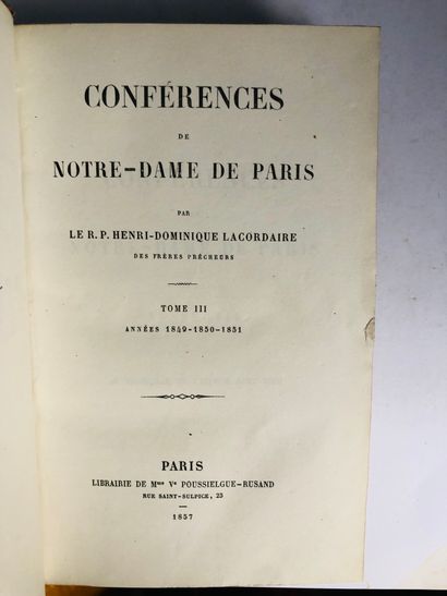 Lacordaire RP. Henri-Dominique Oeuvres Lacardaire

Edité à Paris chez Mme Veuve Poussielgue...