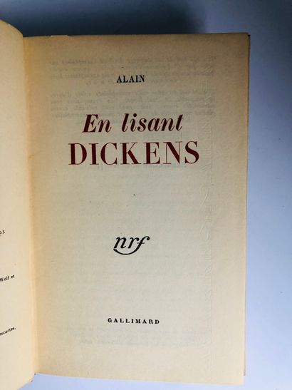ALAIN En Lisant Dickens

Edité chez Gallimard NRF, en 1945

Rare Exemplaire Hors...