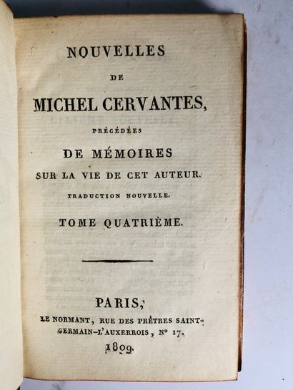 Cervantes Michel Nouvelles de Michel Cervantès , Précédées de Mémoires sur la vie...