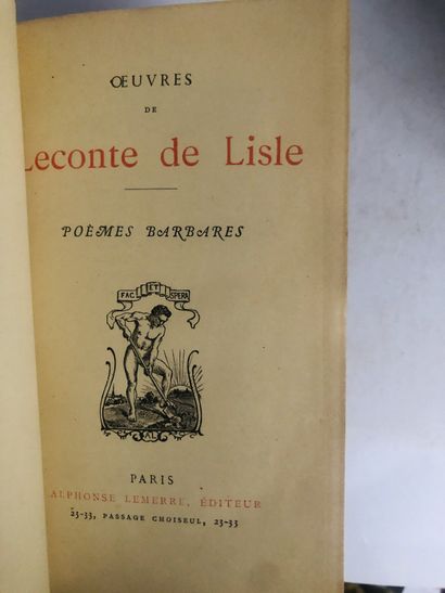Leconte de l’Isle Oeuvres de Leconte de lisle Poésies

Poèmes Barbares, Poèmes Antiques,...