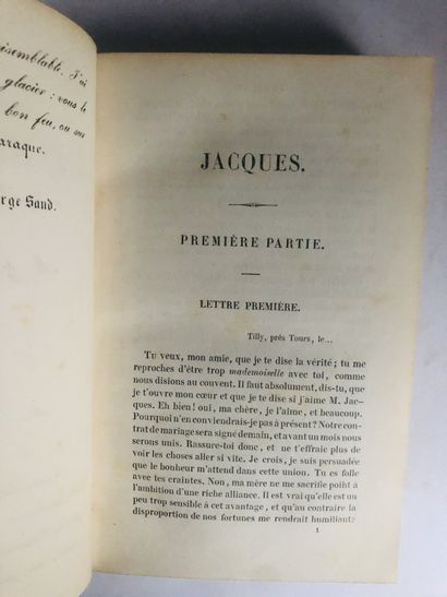 SAND GEORGE. Oeuvres de George Sand. Jacques

Edité à Paris, Chez Perrotin, en 1844....