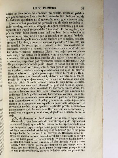 Blas Gil Historia de Gil Blas de Santillana, publicada en Frances por AR. Le Sage...