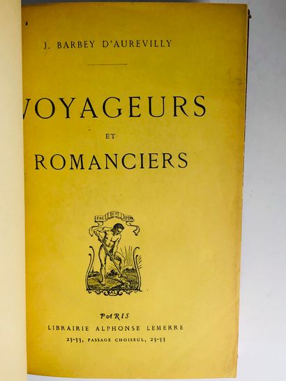 Barbey d’Aurevilly J. Voyageurs et romanciers

Edité à Paris chez Alphonse Lemerre...
