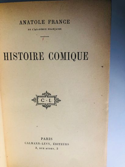 FRANCE Anatole Histoire Comique

Edité à Paris chez Calmann Lévy sans date.

De format...