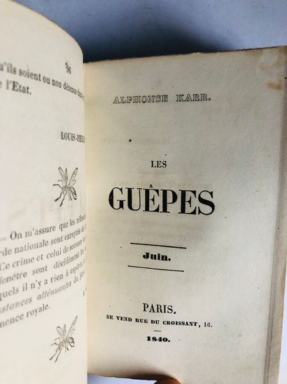 KARR Alphonse Les Guêpes Mai Juin Juillet

Edité à Paris au bureau du Figaro en 1840....