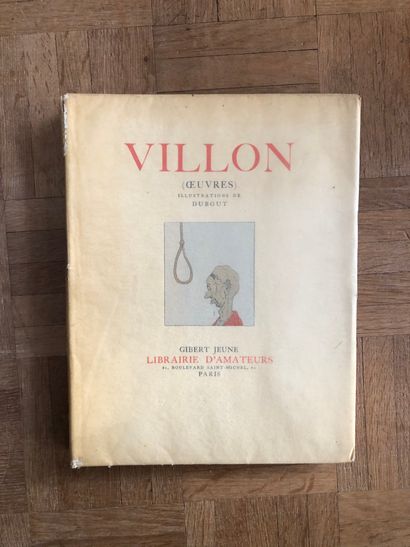 null VOLUME "Œuvres de Villon" illustrated with 67 colour compositions by Dubout....