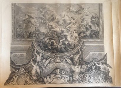 null Jean-Baptiste MASSE (1687-1767) d'après Charles Le Brun. Ensemble de 10 gravures...