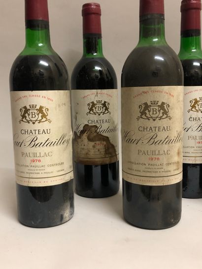 null Ensemble de 8 BOUTEILLES: 7 bouteilles Château HAUT BATAILLEY (Pauillac), 1978;...