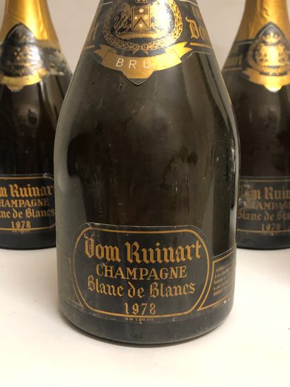 null 5 bouteilles CHAMPAGNE Dom Ruinart Blanc de Blancs, 1978.