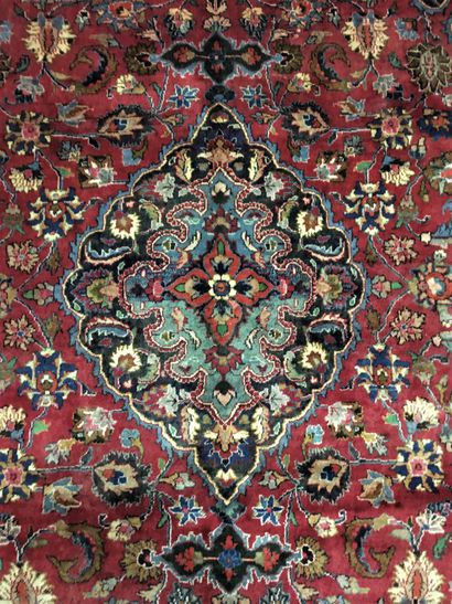 null Tapis Kachan (Perse) centre Iran, trame et chaine en coton, velours en laine,...