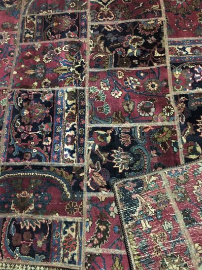 null Patchwork carpet (Persia) modern work, weft and warp in cotton, wool pile, work...