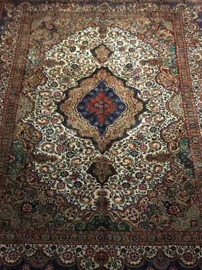 null 
Important Tabriz carpet (Persia) North-West of Iran, weft and warp in cotton,...