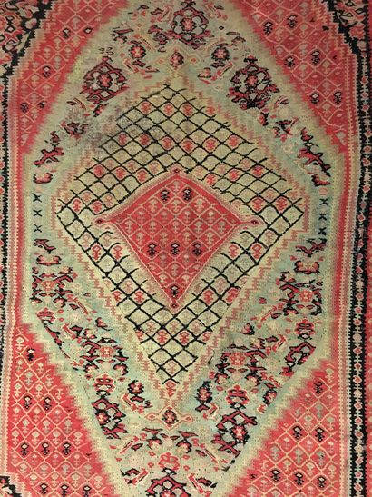 null 
Kilim Kurde double face (Perse) Ouest Iran, trame et chaine en coton, velours...