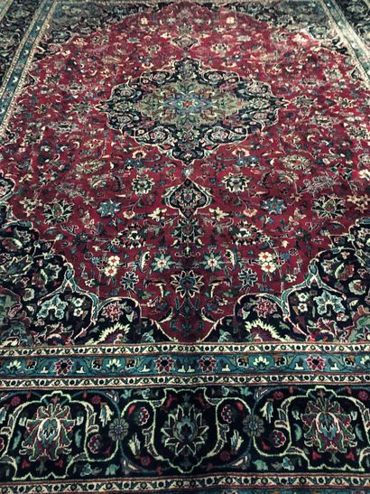 null 
Large Kachan carpet (Persia) center Iran, weft and warp in cotton, wool velvet,...