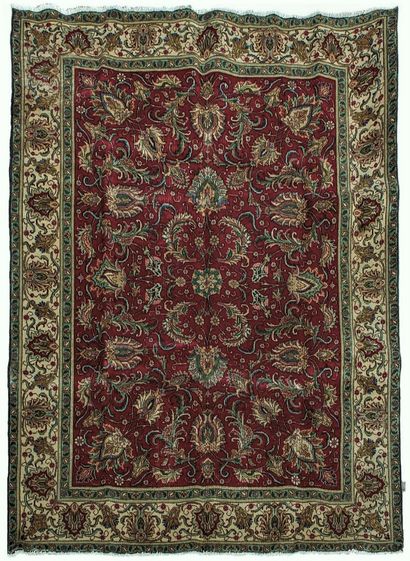 null Large Tabriz carpet (Persia) North-West Iran, weft and warp in cotton, wool...
