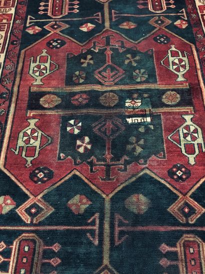 null Zandjan carpet (Persia) West Iran, weft and warp in cotton, wool velvet, midnight...