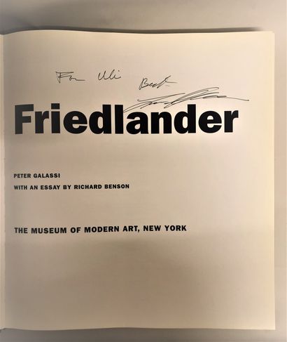 null 
FRIEDLANDER. New York, Museum of Modern Art, 2005. In-folio (33 x 30,5 cm.)...