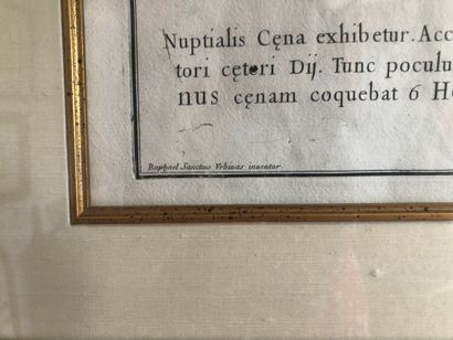 null D’après Nicolaus DORIGNY (1656-1748), "Cupidinis et Psyches Nuptials Caena",...