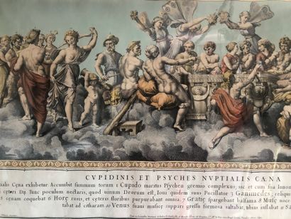 null D’après Nicolaus DORIGNY (1656-1748), "Cupidinis et Psyches Nuptials Caena",...