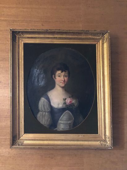 null Ecole FRANCAISE de la fin du XVIIIème siècle. Portrait de jeune femme à la rose

Huile...
