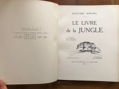 null KIPLING, Le livre de la jungle, illustration de Reboussin, libraire Delgrave,...