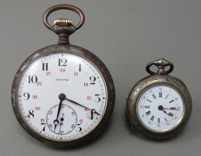 Lot of 2 Watches 
 a Zenith pocket watch,...
