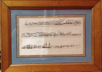  After Garneray, Panorama of Le Havre, engraving....