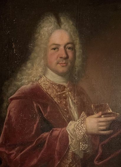  Ecole FRANCAISE du XVIII ème, Portrait d'homme,...