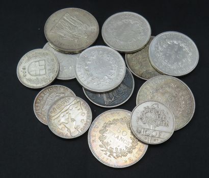 Lot of 39 Silver Coins at 835°/00 consisting...