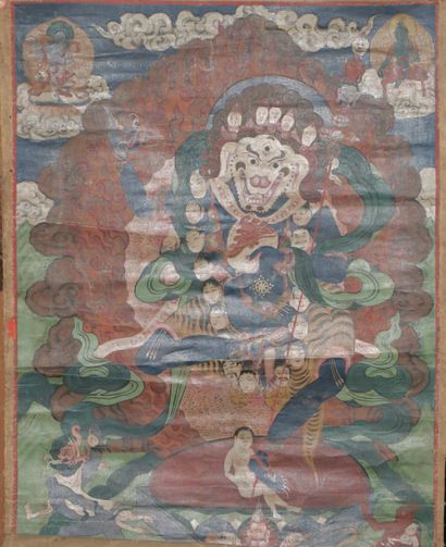 TANKA, gouache on fabric. Tibet.