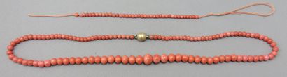null Necklace of balls of Coral in fall

 the balls slightly oval of color salmon,...