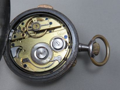 null Exact

 Gousset watch with striking mechanism

 in blackened steel, mechanical...