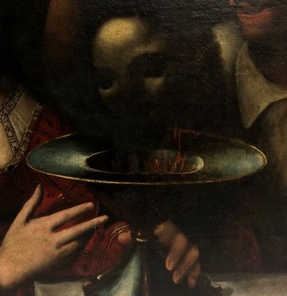 null D'après Bernardino Luini, Salomé recevant la tête de saint Jean-Baptiste, huile...