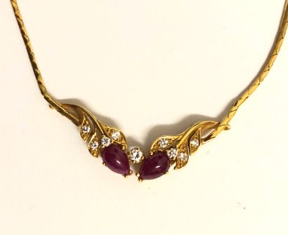 Necklace in yellow gold 18K (750 thousandths)...