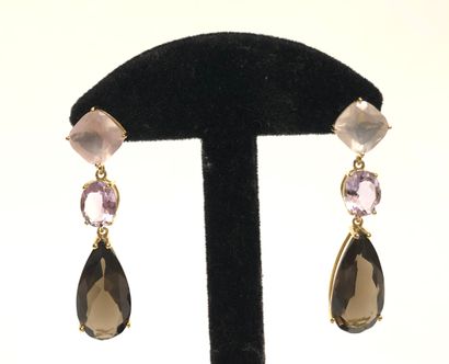 Pair of pendants of ears in vermeil (925...