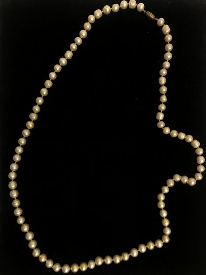 null 
NECKLACE of pearls. Length: 83 cm.
