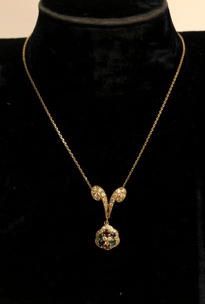 Necklace in yellow gold 18K (750 thousandths)...