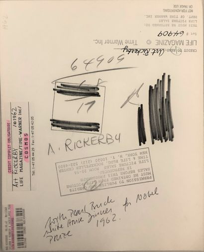 ART RICKERBY (1921-1972) 
ART RICKERBY (1921-1972). John Fitzgerald Kennedy et Jackie...